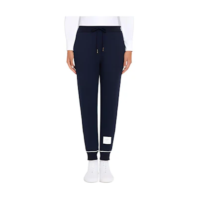 (Women) THOM BROWNE SS22 Solid Color Jogger Pants Blue FJQ063A-08000-415