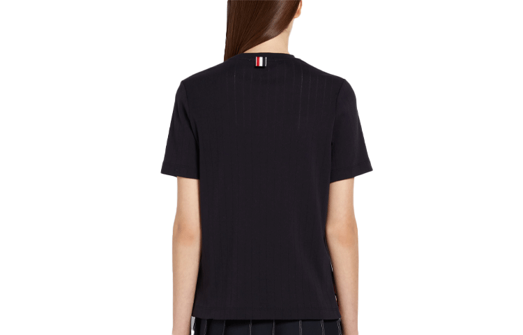 (Women) THOM BROWNE SS22  Solid Kite Embroidery Crewneck T-Shirt Navy Blue FJS106E-10317-415 圖 3