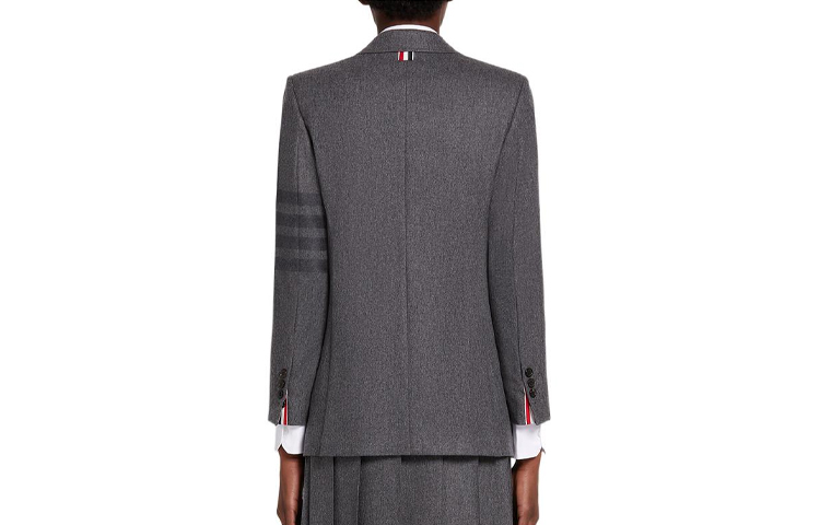 (Women) THOM BROWNE SS22  Solid Stripe Blazer Light Gray FBC357V-06393-035 圖 3