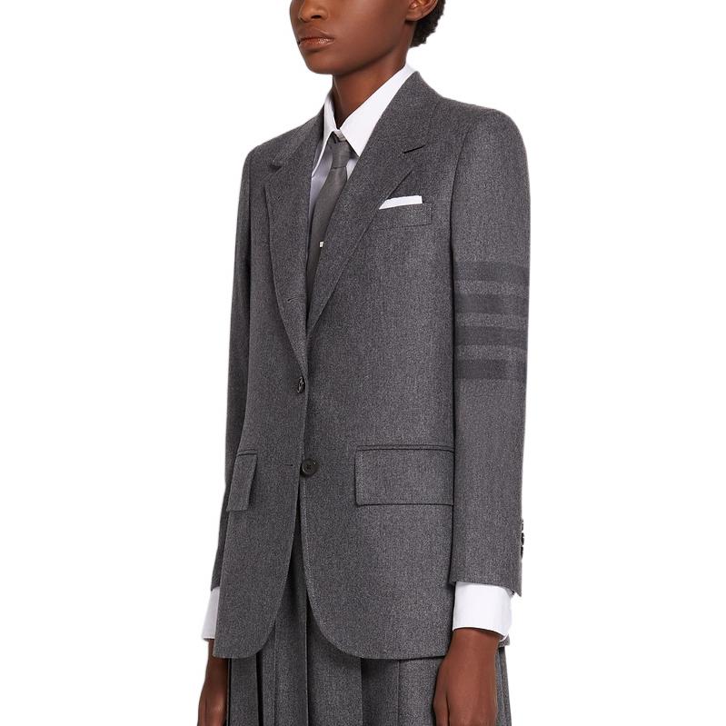 (Women) THOM BROWNE SS22  Solid Stripe Blazer Light Gray FBC357V-06393-035 圖 4
