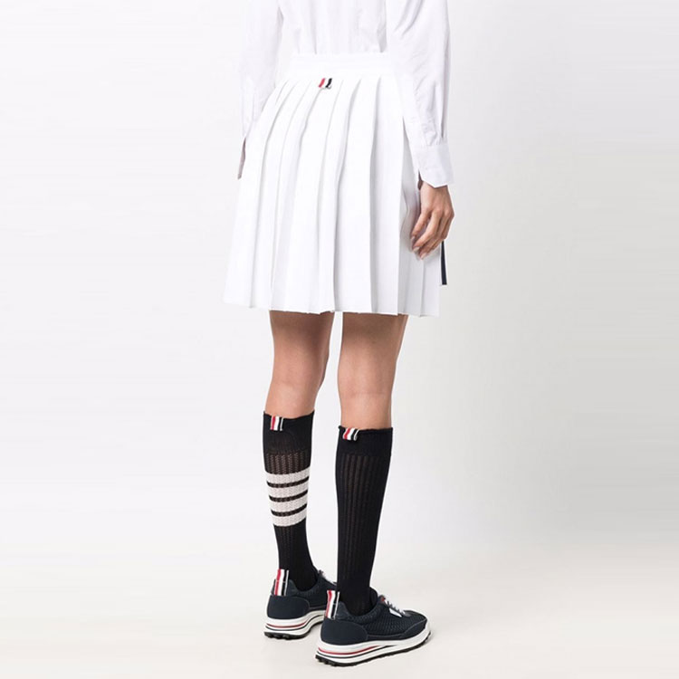 Shop (W) 汤姆布朗 SS22 白色条纹褶裥裙 - 开学风格 FKK093A-Y5501-100