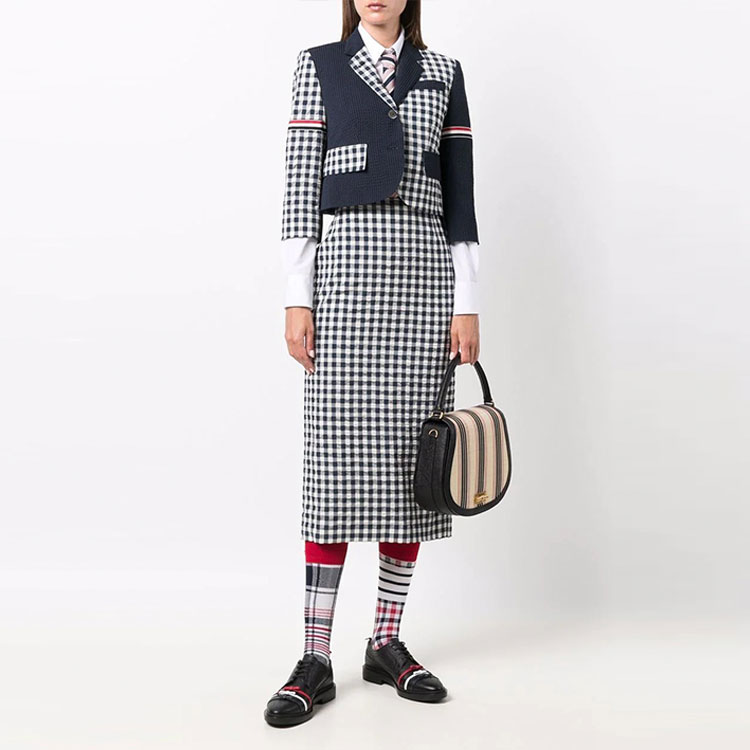 (Women) THOM BROWNE SS22  White Solid Single-Breasted Shirt FLL127A-03113-100 圖 3