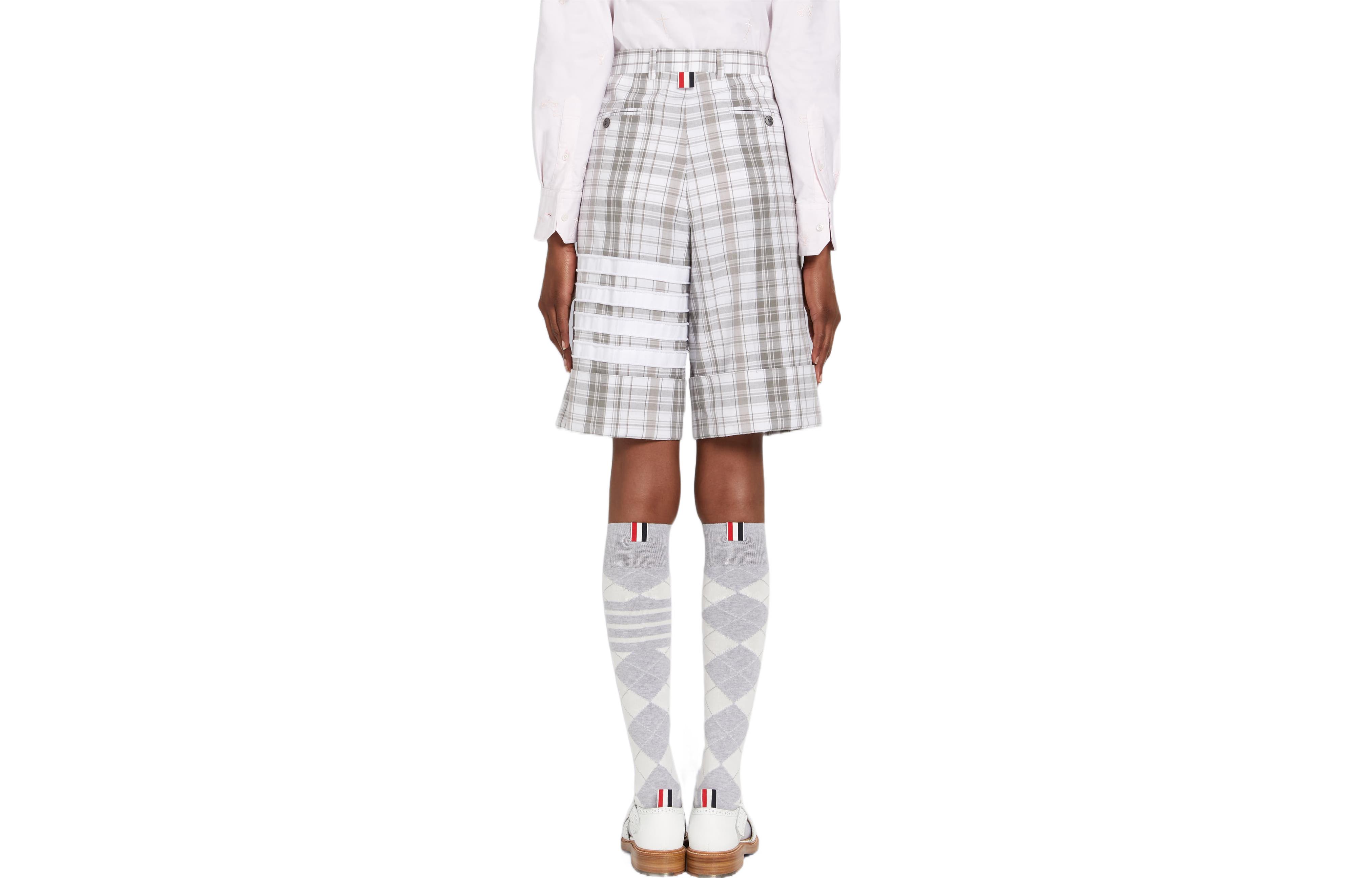 Lookbook (W) トムブラウン SS22 ホワイトストライプ オックスフォード ショーツ ルーズフィット FTC431C-07848-035