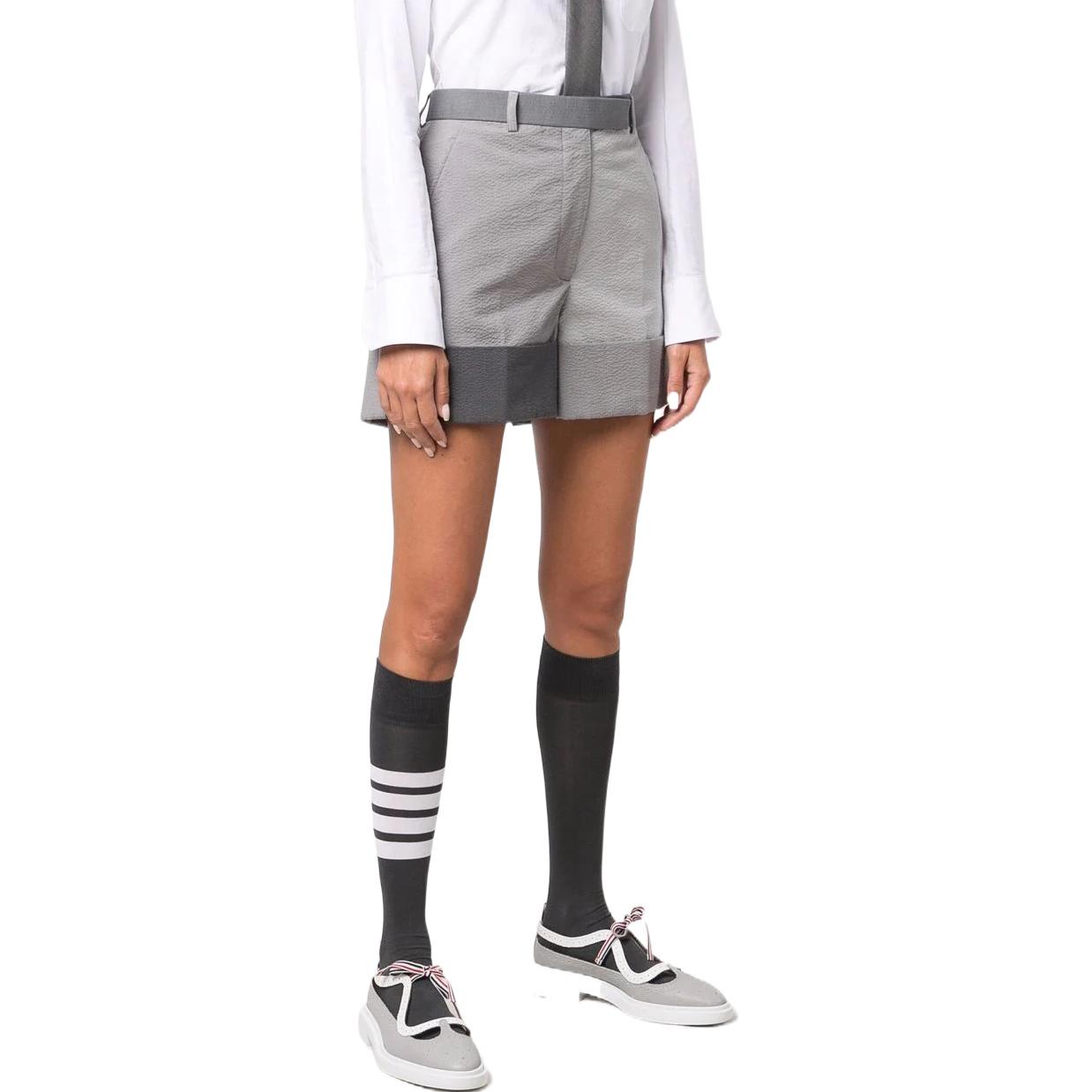 (Women) THOM BROWNE SS22 Colorblock High-Waist Loose Fit Casual Shorts Women Colorblock FTC436F-08105-045 圖 4