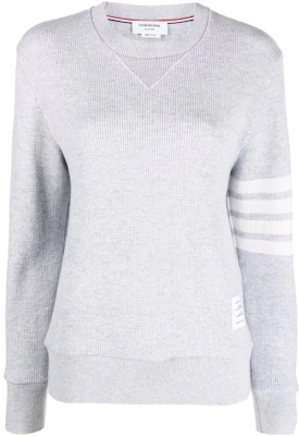 (W) Thom Browne SS22 Sweatshirt Abu-Abu Colorblock Striped FJT213-AJ001-2065 Buy (W) Thom Browne SS22 Sweatshirt Abu-Abu Colorblock Striped FJT213-AJ001-2065