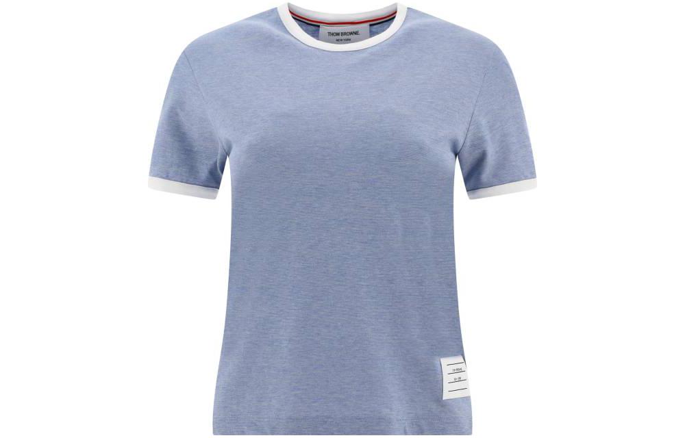 (Women) Thom Browne SS23  Crewneck Plain Short Sleeve T-Shirt Light Purple FJS133A-J0043-480 圖 2