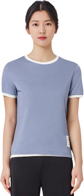 (Women) Thom Browne SS23 Crewneck Plain Short Sleeve T-Shirt Light Purple FJS133A-J0043-480 Purchase (Women) Thom Browne SS23 Crewneck Plain Short Sleeve T-Shirt Light Purple FJS133A-J0043-480