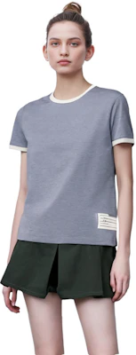 (Women) Thom Browne SS23 Crewneck Plain Short Sleeve T-Shirt Light Purple FJS133A-J0043-480 Details for (Women) Thom Browne SS23 Crewneck Plain Short Sleeve T-Shirt Light Purple FJS133A-J0043-480
