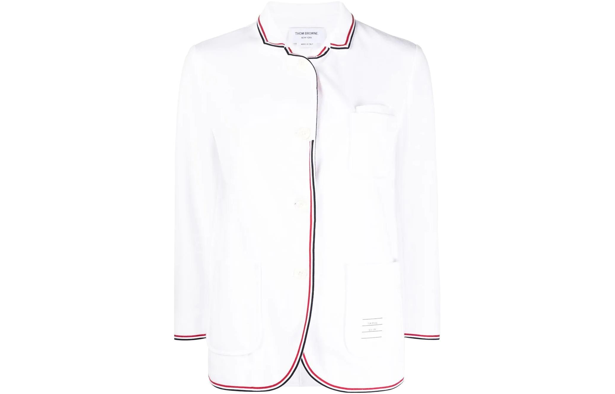 (Women) Thom Browne SS23  Functional Twill Long-Sleeve Blazer - White. FJT248A-J0042-100 圖 2