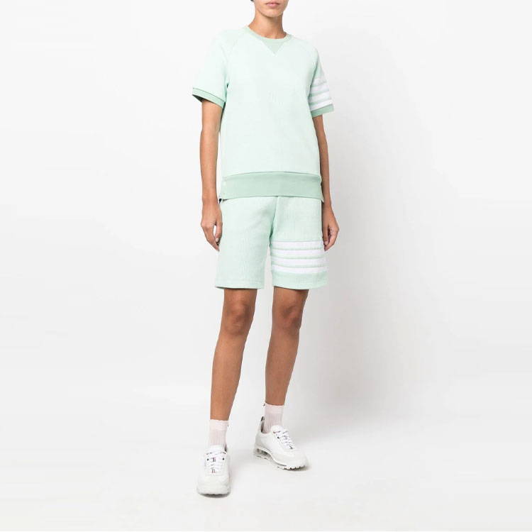 Lookbook (W) 汤姆布朗 SS23 绿色侧条纹纯色圆领T恤 FJT253A-06452-330