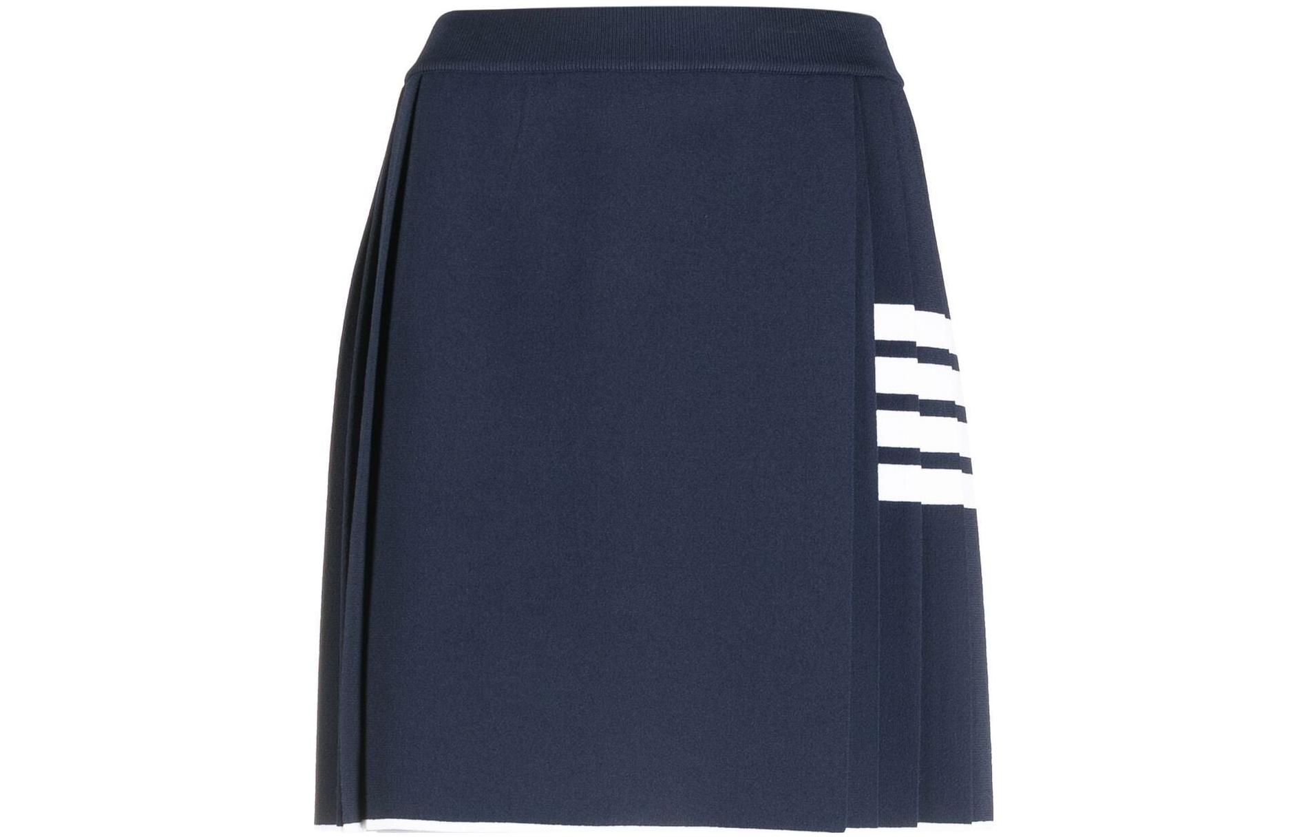 Order (W) THOM BROWNE SS23 高腰條紋百褶迷你裙 海軍藍. FKK109A-Y5501-415