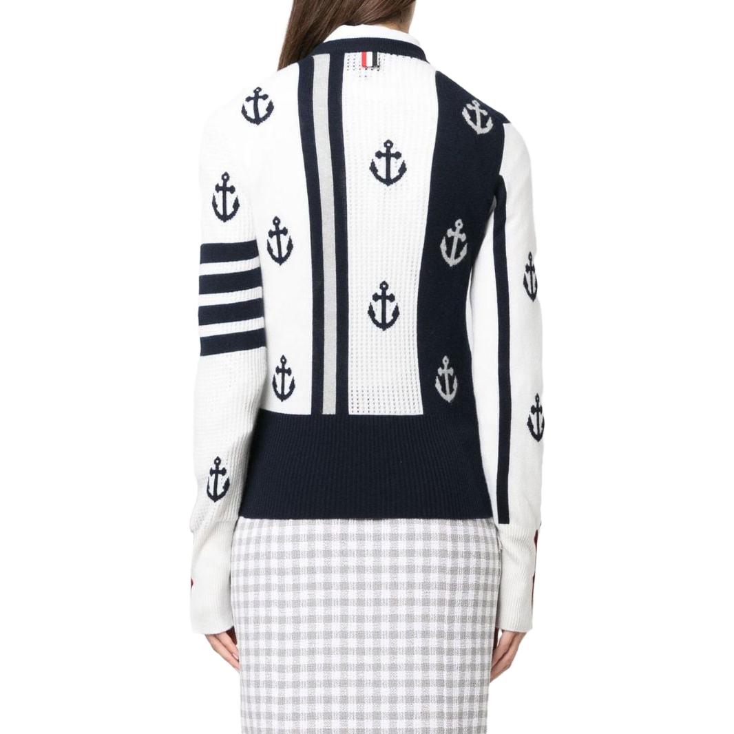 (Women) THOM BROWNE SS23  Navy Blue Printed Crewneck Long Sleeve Sweater. FKA419AY2001100 圖 4