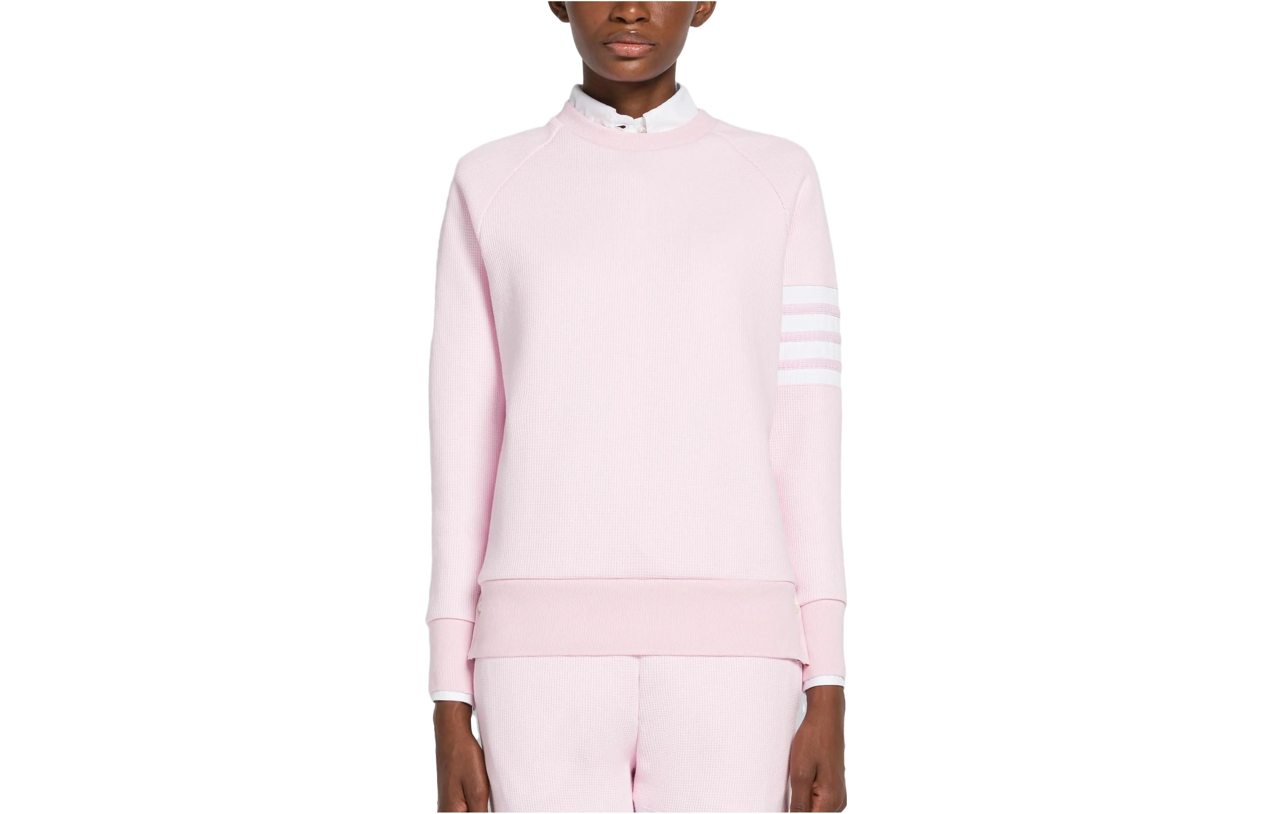 Order (W) 톰 브라운 SS23 핑크 클래식 4-바 크루넥 스웨트셔츠 FJT113A-06452-680