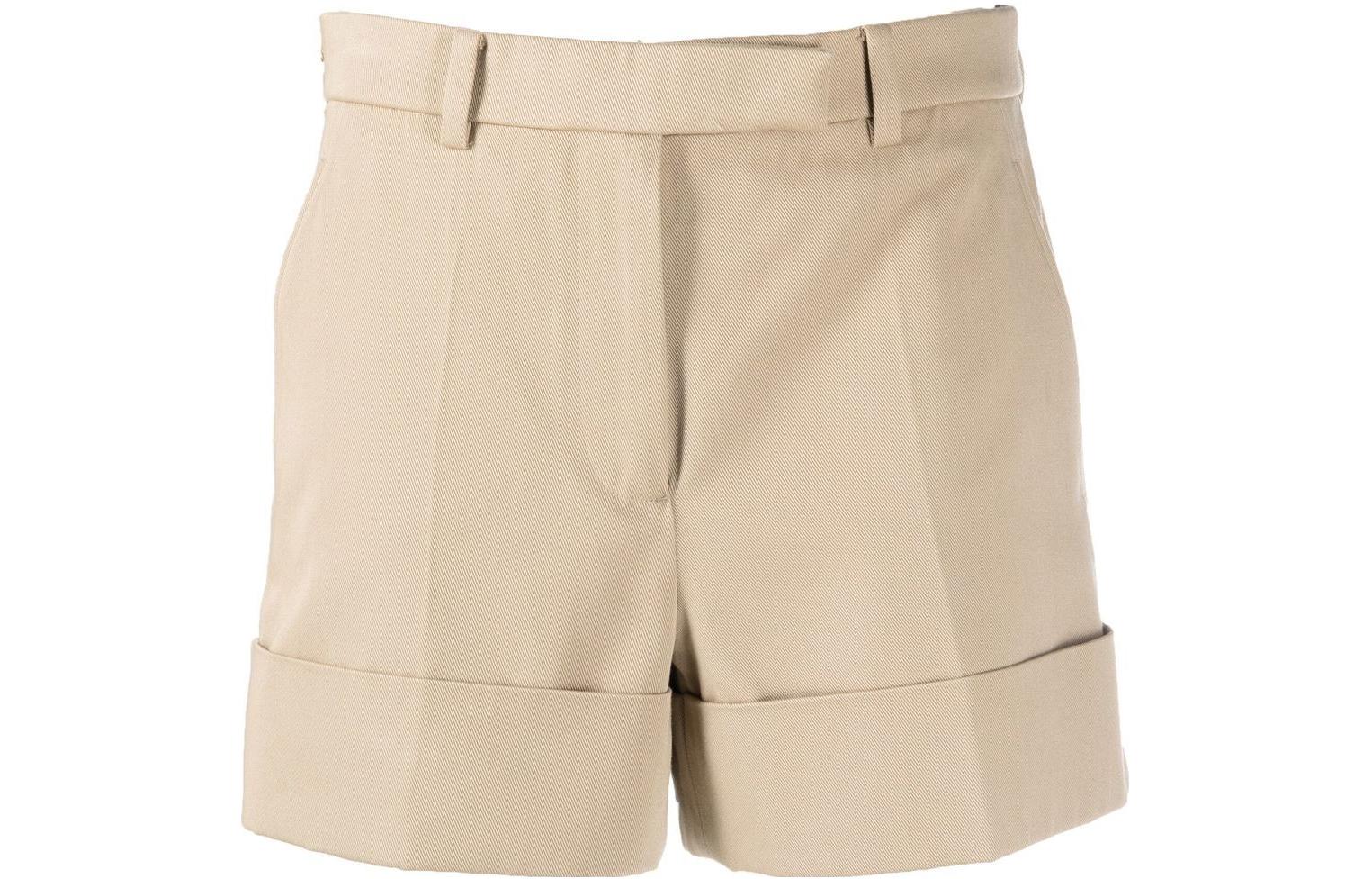 (Women) THOM BROWNE SS23  Solid High-Waisted Straight Shorts Khaki Color FTC463U-F0175-250 圖 2