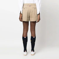 Shop (W) THOM BROWNE SS23 卡其色高腰直筒短褲 FTC463U-F0175-250