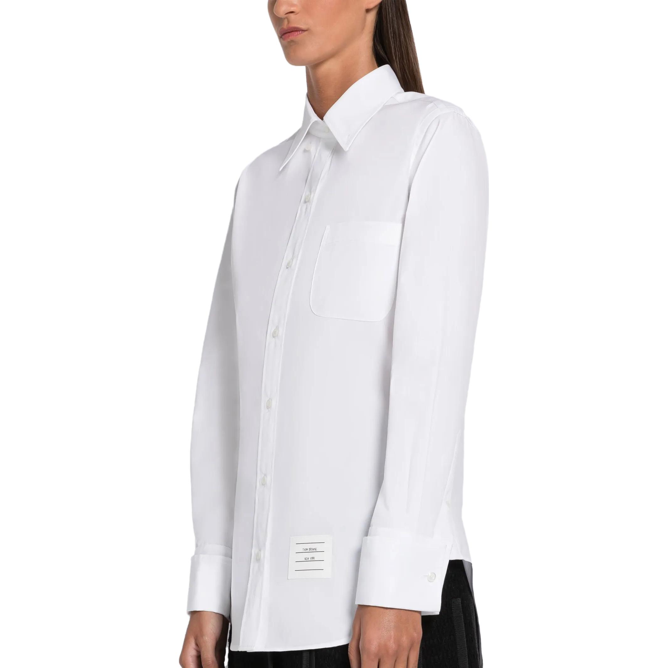 (Women) THOM BROWNE SS23  White Long-Sleeve Shirt with Layered Cuffs FLL030A-03113-100 圖 5