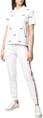 (W) THOM BROWNE SS23 Celana Sweat Knit Putih Garis-Garis. FJQ024A03377100 Lookbook (W) THOM BROWNE SS23 Celana Sweat Knit Putih Garis-Garis. FJQ024A03377100