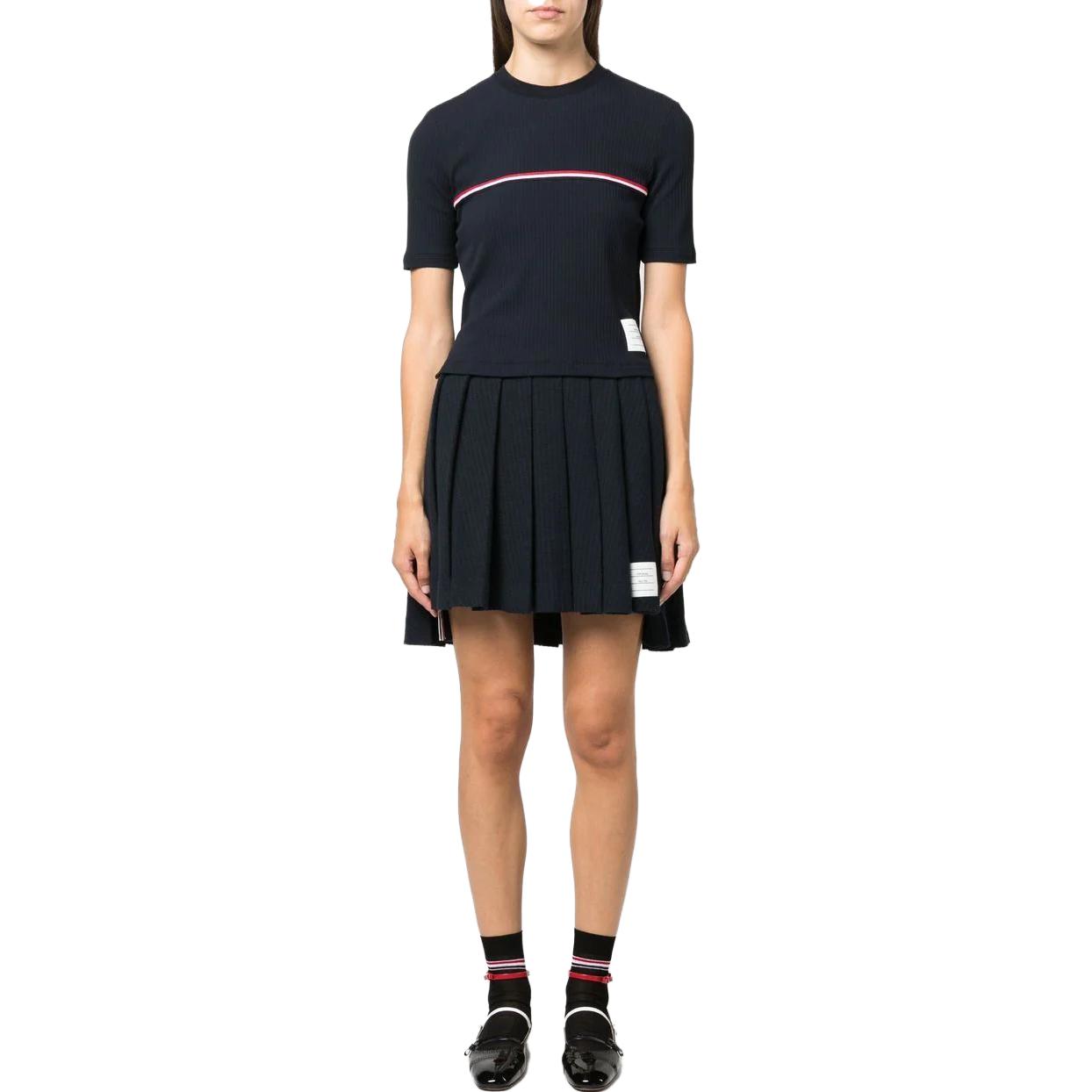 (Women) THOM BROWNE SS23 Slim Fit Striped Crewneck T-Shirt Women’s Navy Blue. FJS143A-J0066-415 圖 4