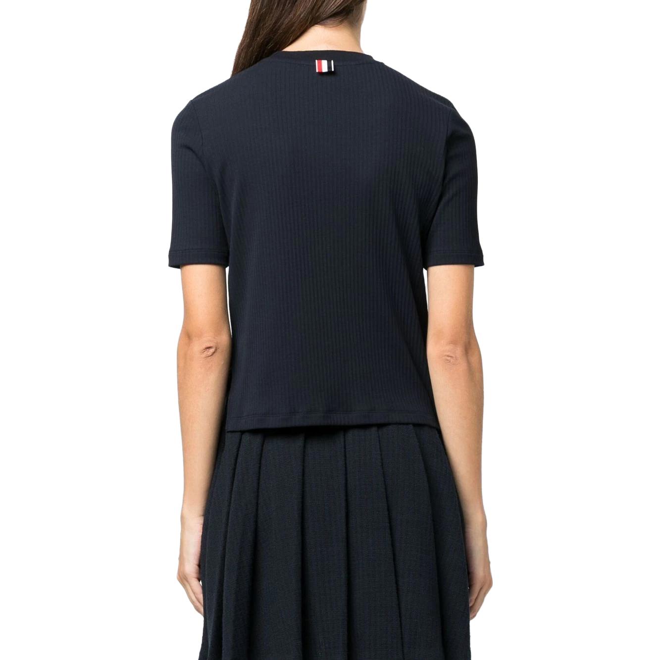 (Women) THOM BROWNE SS23 Slim Fit Striped Crewneck T-Shirt Women’s Navy Blue. FJS143A-J0066-415 圖 5