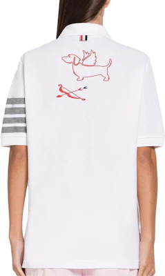 (W) THOM BROWNE SS23 Kemeja Polo Lengan Pendek Garis Putih FJP052V-07976-100 Shop (W) THOM BROWNE SS23 Kemeja Polo Lengan Pendek Garis Putih FJP052V-07976-100