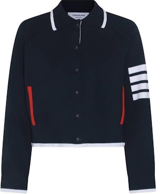 (W) Thom Browne SS24 Jaket Navy Single-Breasted Klasik 4-Stripe. FKJ092A-Y5502-415 Order (W) Thom Browne SS24 Jaket Navy Single-Breasted Klasik 4-Stripe. FKJ092A-Y5502-415