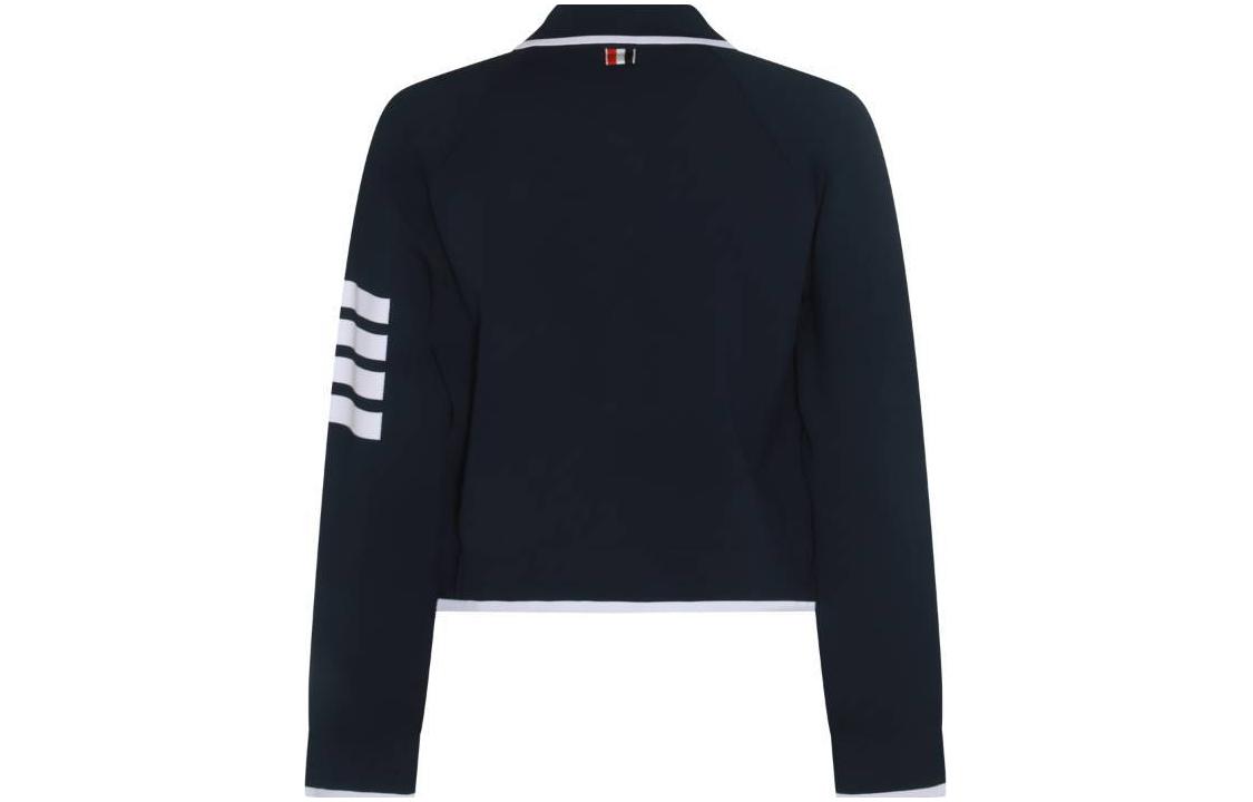 Lookbook (W) Thom Browne SS24 Jaket Navy Single-Breasted Klasik 4-Stripe. FKJ092A-Y5502-415