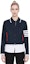 Shop (W) Thom Browne SS24 Jaket Navy Single-Breasted Klasik 4-Stripe. FKJ092A-Y5502-415