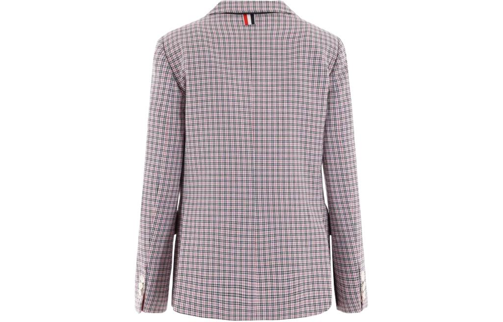 (Women) Thom Browne SS24  Pink Plaid Print Single-Breasted Blazer Jacket. FBC700H-F0499-960 圖 3