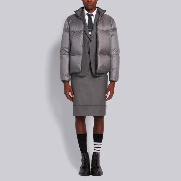 Shop (W) トムブラウン ストライプ クラシックウール ミディスカート カジュアルショートスカート MGC030A-00626-035