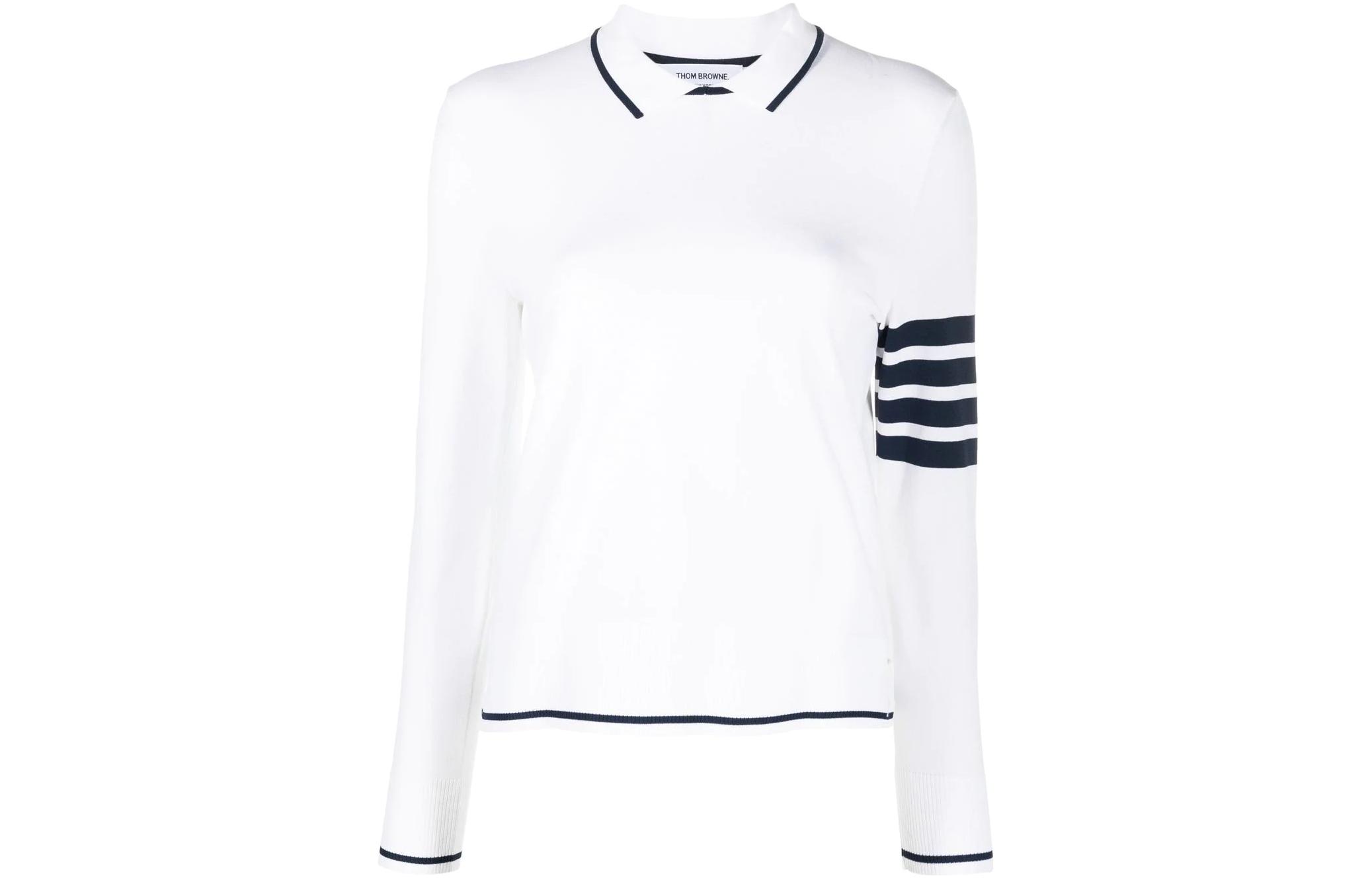 (Women) Thom Browne Striped Crewneck Slim-Fit Sweater White FKA415AY5501100 圖 2