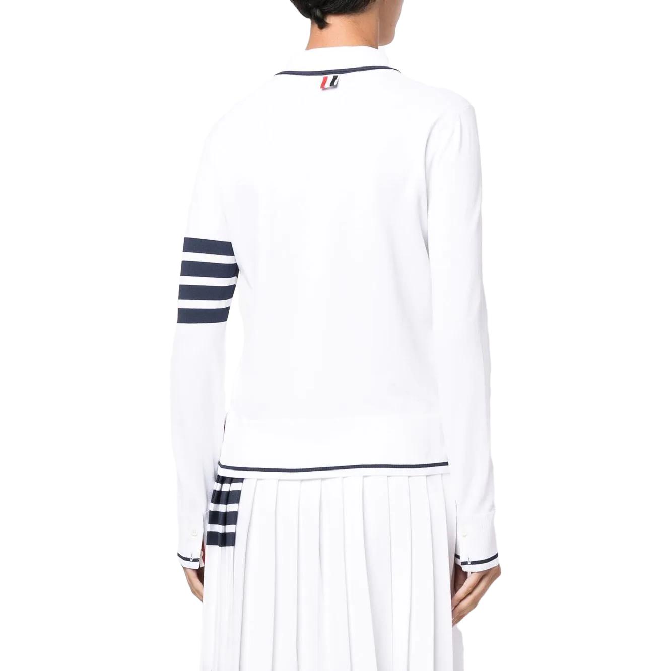 (Women) Thom Browne Striped Crewneck Slim-Fit Sweater White FKA415AY5501100 圖 4