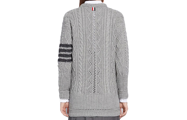 Shop (W) トムブラウン ストライプ ニット セーター ライトグレー FKA276A-00014-055