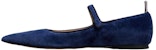 (W) Thom Browne Suede Pointed Toe Flat 'Biru Navy' FFF157A03883435