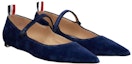 Lookbook (W) Thom Browne Suede Pointed Toe Flat 'Biru Navy' FFF157A03883435