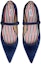 Shop (W) Thom Browne Suede Pointed Toe Flat 'Biru Navy' FFF157A03883435
