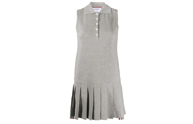 (Women) Thom Browne Summer Tennis Pleated Sleeveless Dress FJD057A-00050-055