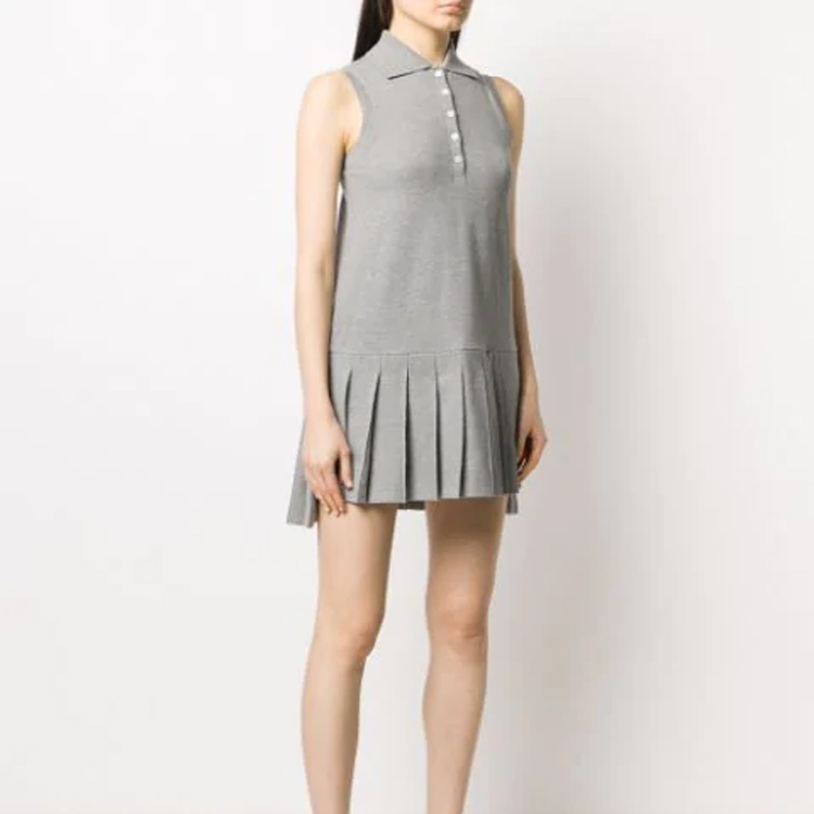 Lookbook (W) トムブラウン サマー テニス プリーツ ノースリーブ ドレス FJD057A-00050-055