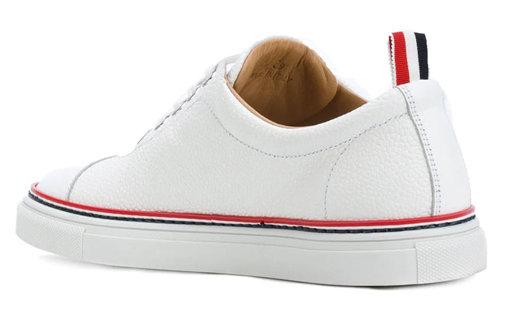 Shop (W) Thom Browne Koleksi Tenis Low-Top 'White Fashion' FFL018A00198100