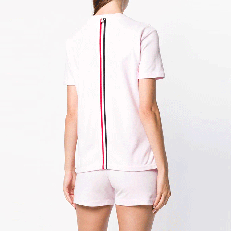 (Women) Thom Browne Tricolor Stripe Loose-Fit Short-Sleeve T-Shirt. FJS013-A00050-680 圖 4