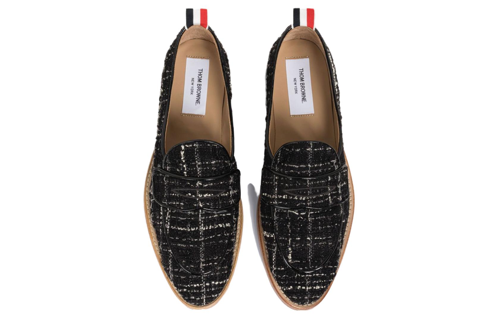 (W) Thom Browne Tweed Casual Shoe 'Black Plaid Ribbon' 圖 3