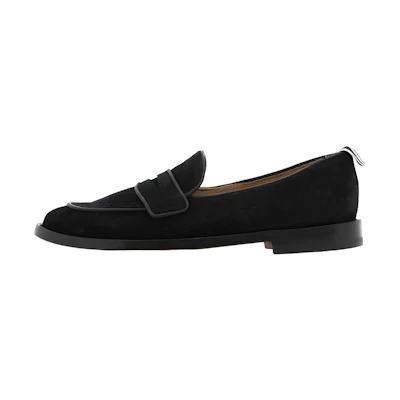 (W) Thom Browne Varsity Penny Loafer 'Black Velvet'
