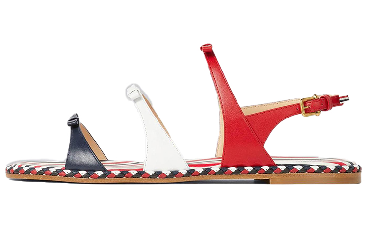 (W) Thom Browne Vitello 'Butterfly Bow Heeled Sandal - Multicolor'