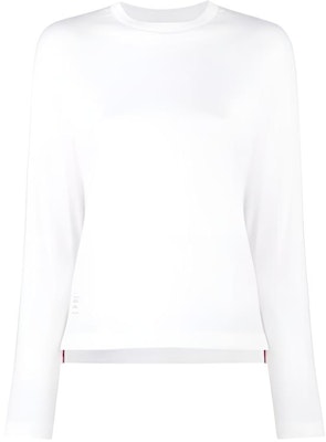(W) THOM BROWNE Kaos Lengan Panjang Crewneck Putih Koleksi FW21. FJS037A-05398-100 Buy (W) THOM BROWNE Kaos Lengan Panjang Crewneck Putih Koleksi FW21. FJS037A-05398-100