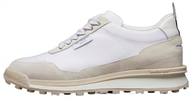 (Women) Thom Browne White Leather Casual Low-Top Sneakers FFD133AF0488107 (Women) Thom Browne White Leather Casual Low-Top Sneakers FFD133AF0488107