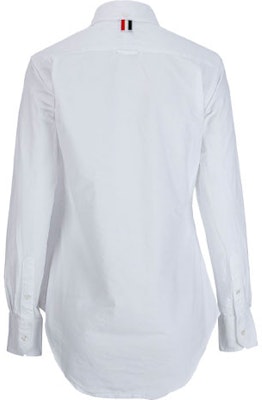 (W) THOM BROWNE Camisa Blanca Manga Larga con Logo Patch y Botones. FLL005E-06177-100 Lookbook (W) THOM BROWNE Camisa Blanca Manga Larga con Logo Patch y Botones. FLL005E-06177-100