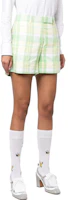 Purchase (W) Thom Browne Celana Pendek Kasual Kotak-Kotak Wanita dengan Ikat Pinggang. FTC463A-F0171-330