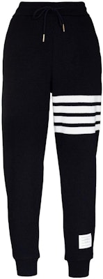 (W) Thom Browne Celana Jogger Wanita Garis Knit Warna Biru Navy. FJQ069A-08138-415 Order (W) Thom Browne Celana Jogger Wanita Garis Knit Warna Biru Navy. FJQ069A-08138-415