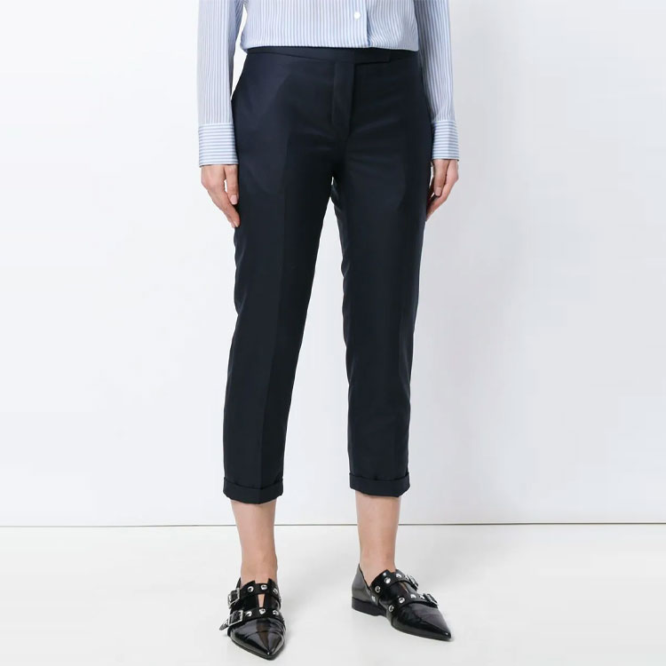 Details for (W) THOM BROWNE 羊毛九分褲 海軍藍 FTC025A-00626-415