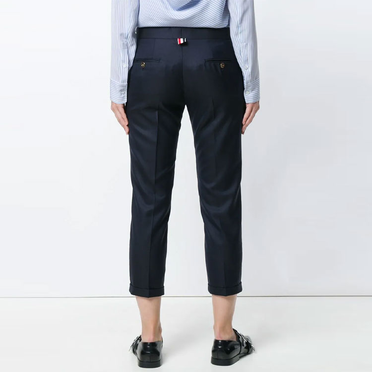 Sizing (W) THOM BROWNE 羊毛九分褲 海軍藍 FTC025A-00626-415