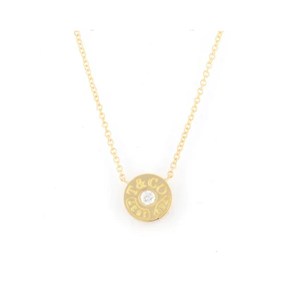 (Women) TIFFANY & CO. 1837 Collection 18K Gold Diamond Letter Necklace - Gold 33285981